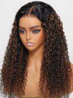 Lumivive Bye-Bye Knots Wig 7x5 Lace Balayage Highlights Jerry Curly Wig - Image 3
