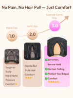 Lumivive InvisiBlend™ V part Kinky Curly Glueless Beginner Wig With Drawstring - Image 10