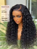 Lumivive Pre-Everything™ Lace Front Black Curly Glueless Drawstring Wig - Image 8
