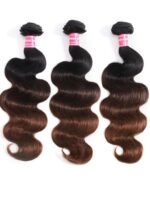 Lumivive Chestnut Brown Ombre 3 Pcs Body Wave Human Hair Bundles - Image 6