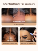 Lumivive 13x4 Pre-Everything™ Lace Frontal Black Side Part Jerry Curly Wig - Image 7