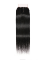 Lumivive Hair Upgrade T Part Lace Closure with Baby Hair Straight Human Hair Closure Middle Part Natural Black - Image 6