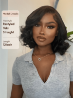 Lumivive Bye-Bye Knots™ Glueless Lace Front Bob Human Hair Drawstring Wig - Image 5