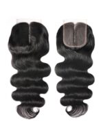 Lumivive Body Wave Upgrade Lace Closure Middle Part Closure Bleached Knots 4x0.75 T Part Closure Natural Color - Image 3