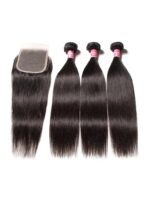 Lumivive 5x5 HD Invisible Lace Closure With 3Pcs Straight Human Hair Bundles - Image 7