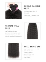 Lumivive 4 Packs Kinky Straight Brazilian Human Hair Bundles - Image 9