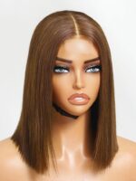 Lumivive 2x6 Closure 200% Density #4 Brown With Dark Root Bob Wig - Image 4