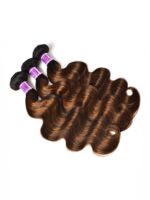 Lumivive Brown Balayage 4x4 Lace Closure With 3 Packs Body Wave Bundles - Image 6