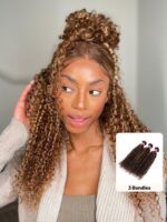 Lumivive TL412# Honey Blonde Color 3 Pcs Real Human Hair Weaves