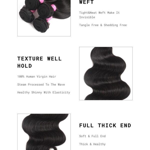 Lumivive 13x4 Lace Frontal With Body Wave Human Hair Bundle For Frontal Ponytail Style