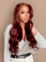 Lumivive Reddish Brown Straight 1Pc 100% Remy Human Hair Bundle