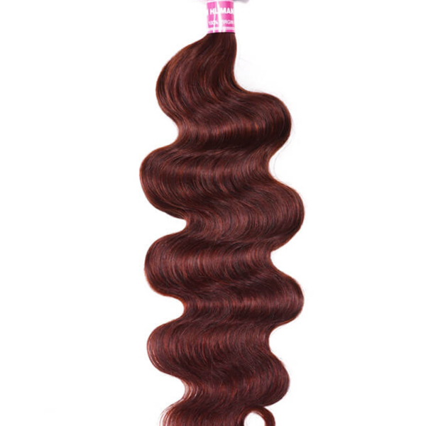 Lumivive Reddish Brown Body Wave 1Pc 100% Remy Human Hair Bundle