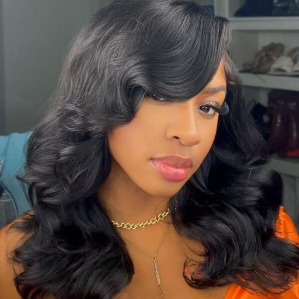 Lumivive Bye-Bye Slip™ Wig Feathered Layer Side Part Wig With Side Bangs