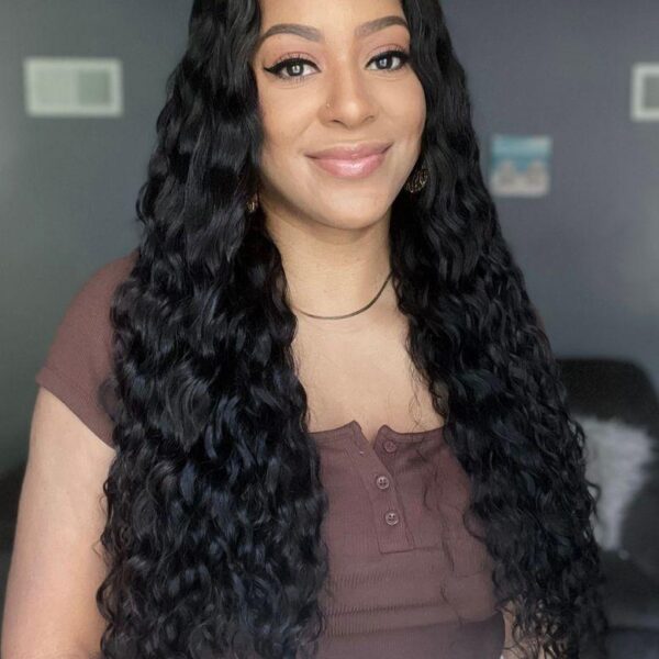 Lumivive 4Pcs Natural Wave Remy Human Hair Weaves