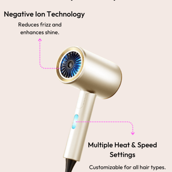 Lumivive Ionic Hair Dryer Fast Drying for All Hair Types (Ship to US Only)