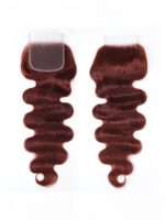 Lumivive Dark Auburn Body Wave Remy Human Hair 4 Bundles With Closure Deal - Image 4