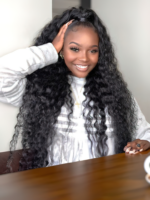 Lumivive Undetectable HD Lace 5x5 Closure with 3 Deep Wave Bundles - Image 5