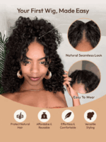 Lumivive InvisiBlend™ V Part Curly Wig With Invisible Drawstring No Leave Out - Image 9