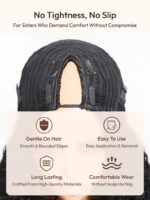 Lumivive EasiContour™ V Part Brown Highlights with Dark Roots Jerry Curly Drawstring Wig Protect Your Natural Hair - Image 6