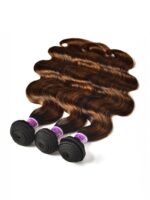 Lumivive Brown Balayage 13x4 Lace Closure With 3Pcs Body Wave Bundles - Image 8