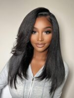 Lumivive Bye-Bye Knots™ 7x5 Lace Yaki Straight Invisi Drawstring Wig With Side Bangs - Image 2