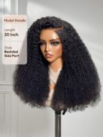 Lumivive Bye-Bye Knots™ 7x5 Lace Black Fluffy Kinky Coils Texture Wig with Invisi Drawstring - Image 3