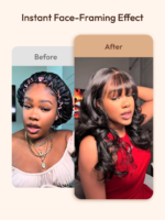 Lumivive Pre-Everything™ Lace Front Curtain Bangs Layered Glueless Wig With Drawstring - Image 7