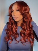Lumivive Dark Auburn Body Wave Remy Human Hair 3 Bundles With Closure Deal
