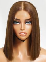 Lumivive 2x6 Closure 200% Density #4 Brown With Dark Root Bob Wig - Image 2