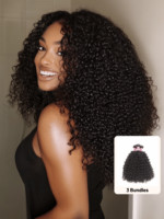 Lumivive 3 Bundles Peruvian Jerry Curly Hair Weave Free Shipping