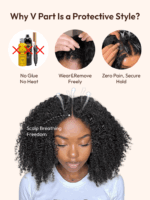 Lumivive InvisiBlend™ V Part Curly Wig With Invisible Drawstring No Leave Out - Image 10