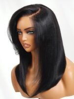 Lumivive Bye-Bye Knots™ 7x5 Lace Yaki Straight Invisi Drawstring Wig With Side Bangs - Image 4