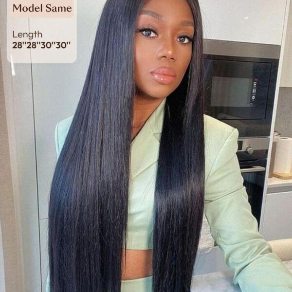 Lumivive 4 Pcs Indian Straight Human Hair Bundles for Sew-in