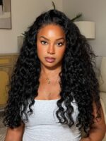 Lumivive 13x4 Pre-Everything™ Natural Black Micro Water Wave Wig with Invisi Drawstring - Image 3