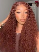 Lumivive Mahogany Red Brown Jerry Curl 3Pcs 100% Remy Human Hair Bundles - Image 2