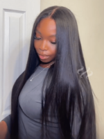 Lumivive Bye-Bye Slip™ Yaki Straight Human Hair Glueless Wig with Drawstring