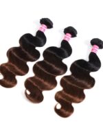 Lumivive Chestnut Brown Ombre 3 Pcs Body Wave Human Hair Bundles - Image 7