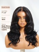 Lumivive Bye-Bye Knots™ 7x5 Lace Body Curls Wig with Feathered Layers & Invisi Drawstring 180% Density - Image 6