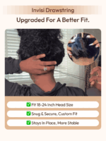 Lumivive Bye-Bye Knots™ Pre-Cut Lace Put On And Go Reddish Brown Curly Wig - Image 13