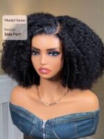 Lumivive 7x5 Bye Bye Slip™ Lace Natural Black Afro Kinky Curly with Finger Coil Ends - Image 6