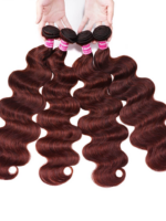 Lumivive Vibrant Reddish Brown Body Wave 4Pcs 100% Remy Human Hair Bundles Deal - Image 2