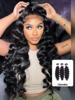 Lumivive Loose Deep Wave Human Hair 3 Pcs Bundles