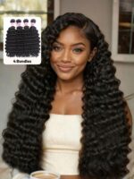 Lumivive Peruvian Deep Wave 4Pcs Human Hair Bundles