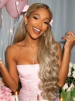 Lumivive 13x4 Pre-Everything™ Lace Frontal Ash Blonde With Brown Roots Body Wave Wig with Invisi Drawstring