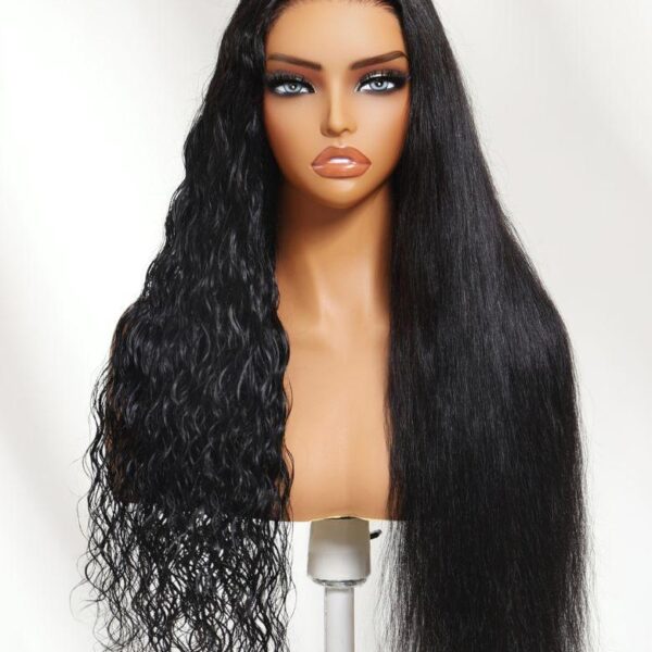 Lumivive 13x4 Pre-Everything™ Wet and Wavy 2-in-1 Straight to Water Wave Human Hair Wig WIith Invisi Drawstring