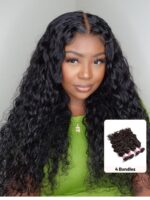 Lumivive 4Pcs Natural Wave Remy Human Hair Weaves