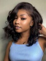 Lumivive 13x4 Lace Frontal Black Yaki Bob Pre-Everything Wig - Image 2