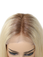 Lumivive Full Lace Pre-Plucked 613 Blonde Wig with Dark Roots - Image 3