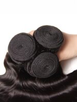 Lumivive Hair Peruvian Body Wave HD Lace Closure With 3pcs Human Hair Weave - Image 7