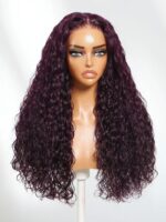 Lumivive 13x4 Pre-Everything™ Lace Frontal Black Cherry Water Wave Glueless Drawstring Wig